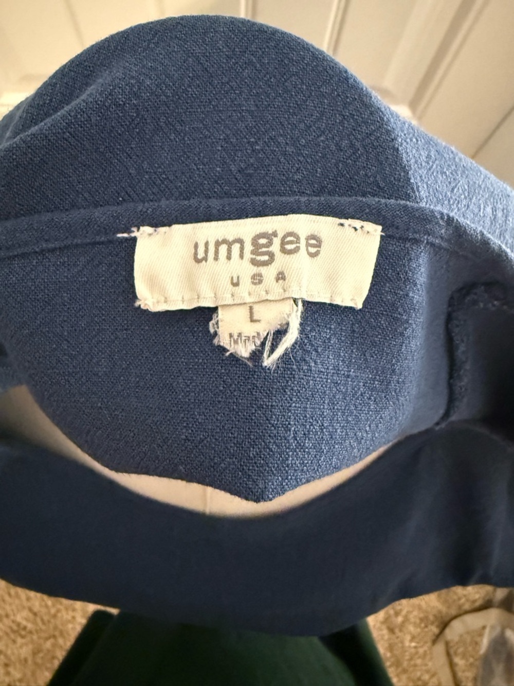 Umgee Navy Blue Linen Blend Dress - Picture 8 of 13
